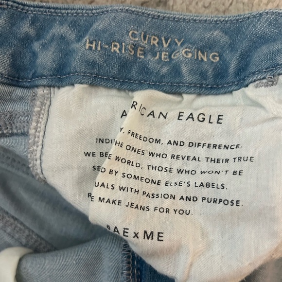 American Eagle 🦅 Curvy Next level stretch Jeans. Light used. Pretty Blue denim - Picture 3 of 8
